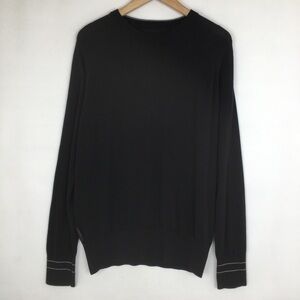 Icebreaker Men’s Merino Wool Lightweight Sweater Black Crewneck Pullover